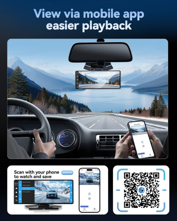 Carplay Screen for Car, 8.1" HD Portable Touch Screen Car Stereo with Android Auto, 4K Dash Cam, 1080P Backup Camera, GPS Navigation, Mirror Link, Bluetooth, AUX, FM Transmitter - Image 7