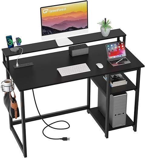 desk setup with 2 monitors and laptop