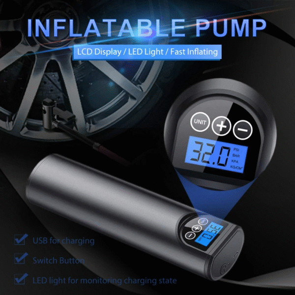 12V 150PSI Rechargeable Air Pump Tire Inflator Cordless Portable Compressor Digital Car Tyre Pump for Car Bicycle Tires Balls - Image 4